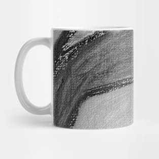 Gray Black White Abstract Art Mug